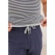 SlimFit İndigo %100 Ham Keten Jogger Pantolon