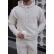 SlimFit Bej Kapüşonlu Sweatshirt