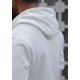 SlimFit Ekru Fermuarlı Kapüşonlu Sweatshirt