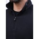 RegularFit Siyah Yarım Fermuarlı Sweatshirt