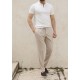 SlimFit Beyaz Rayon Polo Yaka Triko Tişört